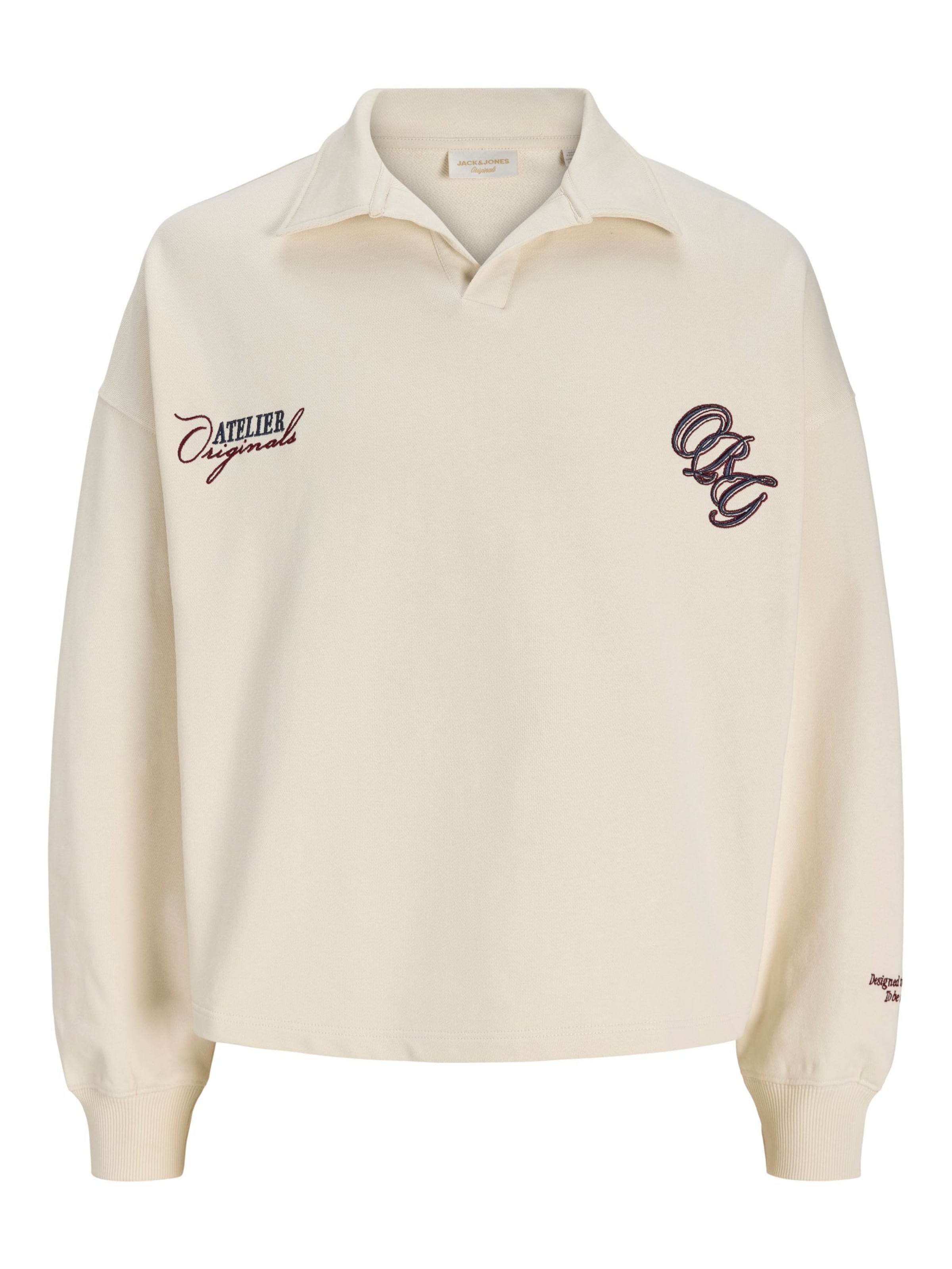 JACK & JONES - Sudadera en blanco: frente