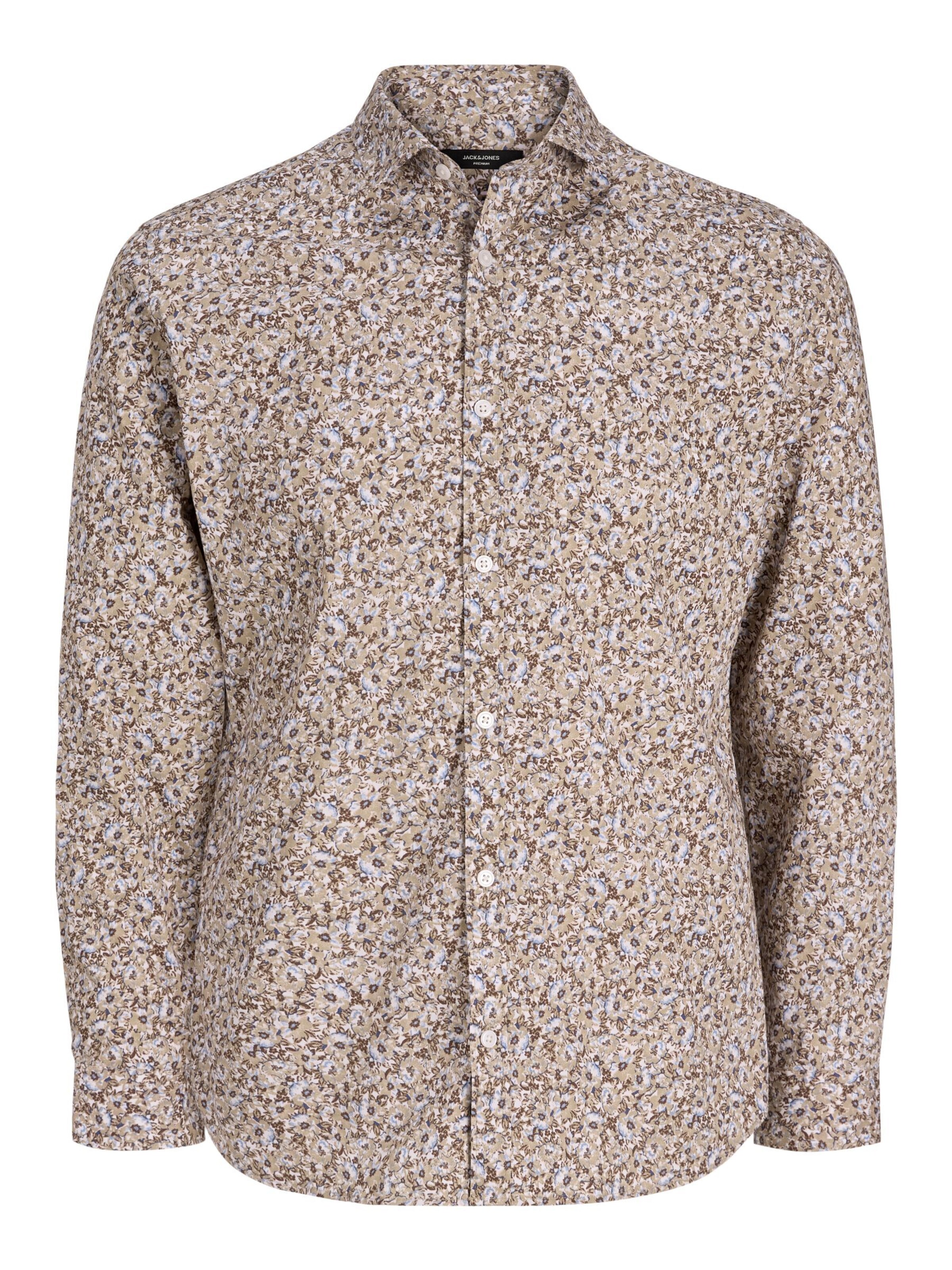 JACK & JONES - Ajuste regular Camisa en beige: frente