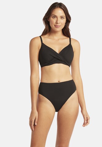 SEA LEVEL Triangel Bikinitop 'Essentials' in Schwarz: Vorderseite