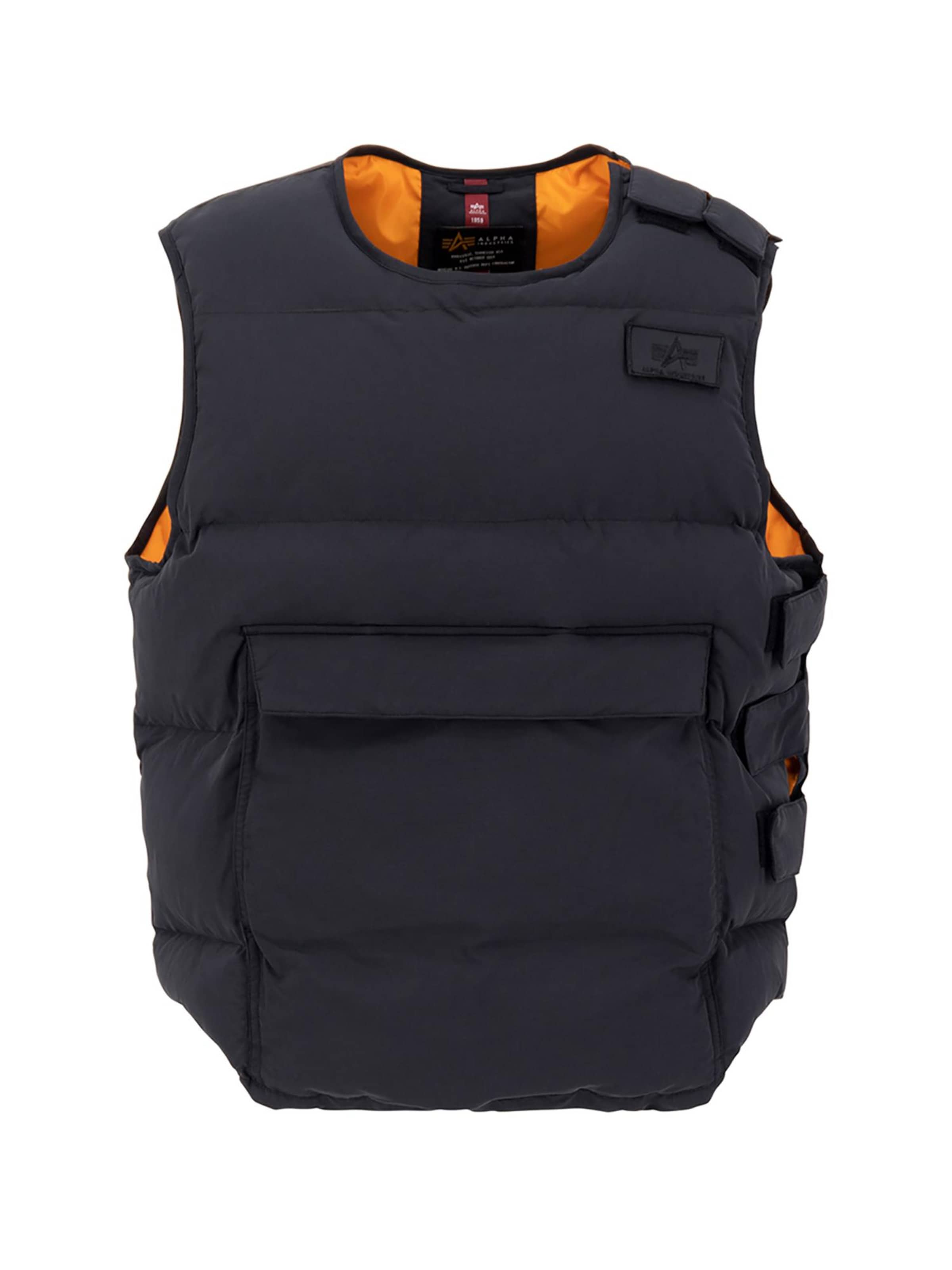 ALPHA INDUSTRIES Weste 'Protector'‌‌‌ in Schwarz: Vorderseite