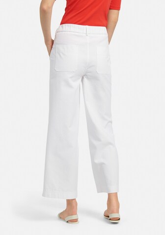 Wide Leg Pantalon Peter Hahn en blanc