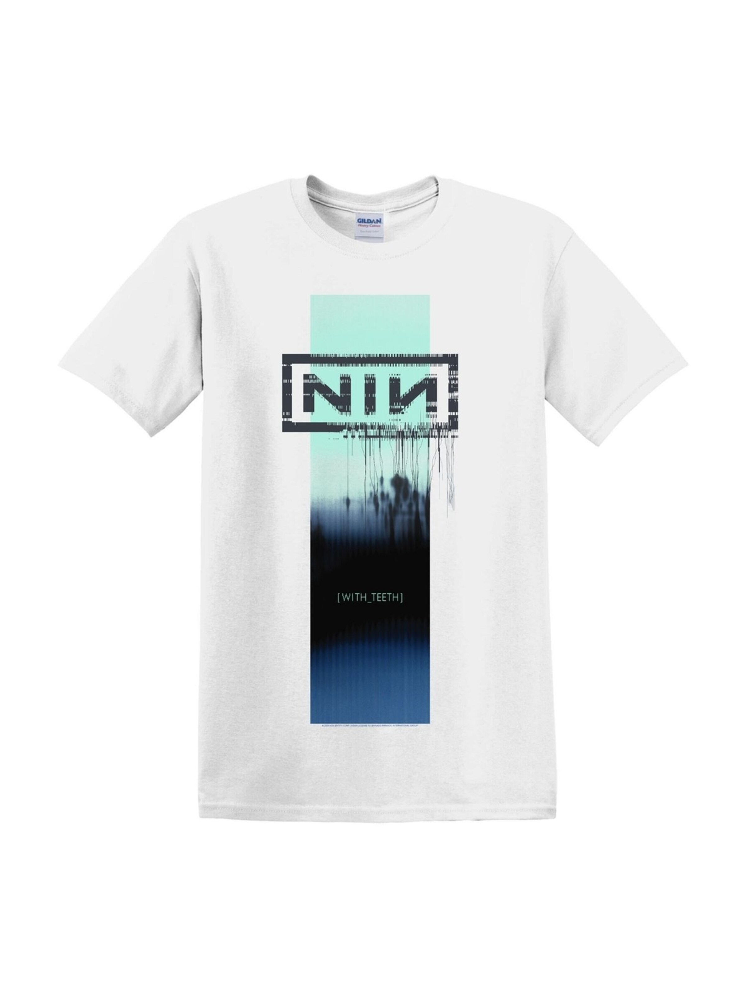 NINE INCH NAILS - Camiseta 'Nine Inch Nails With Teeth T-Shirt' en blanco: frente