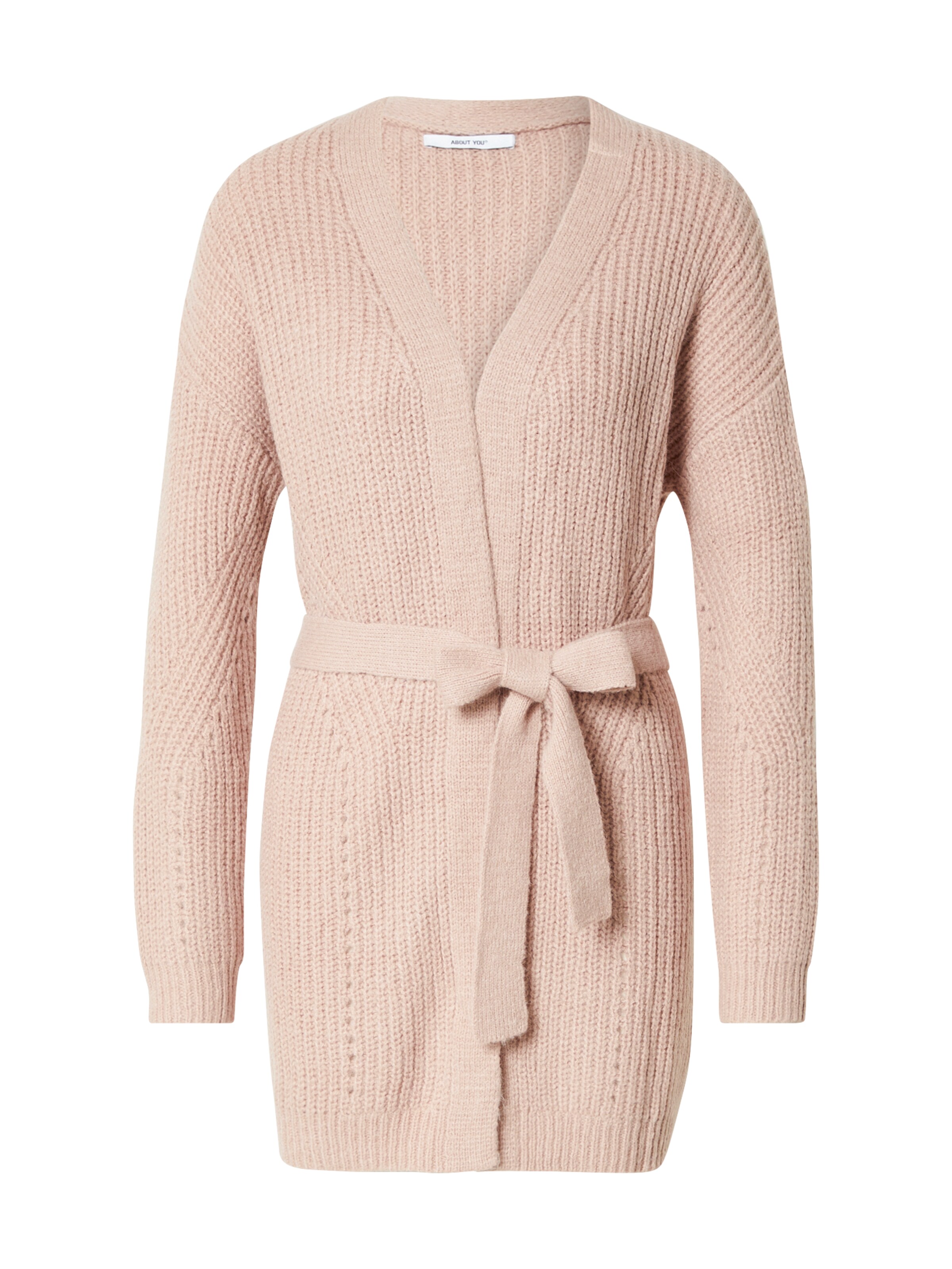 ABOUT YOU Knit Cardigan 'Aleana' in Pink: front