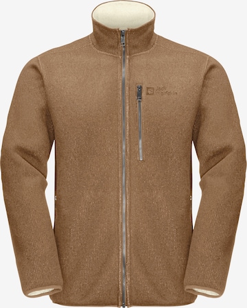 JACK WOLFSKIN Bluza polarowa funkcyjna 'ROBSON FJORD' w kolorze brązowy: przód