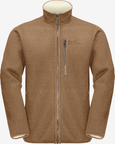 JACK WOLFSKIN Athletic Fleece Jacket 'ROBSON FJORD' in mottled brown, Item view