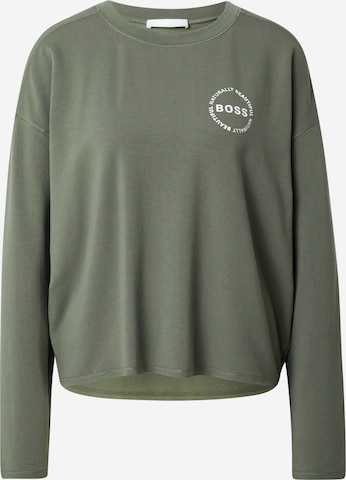 BOSS Orange - Sweatshirt 'Elina' em verde: frente