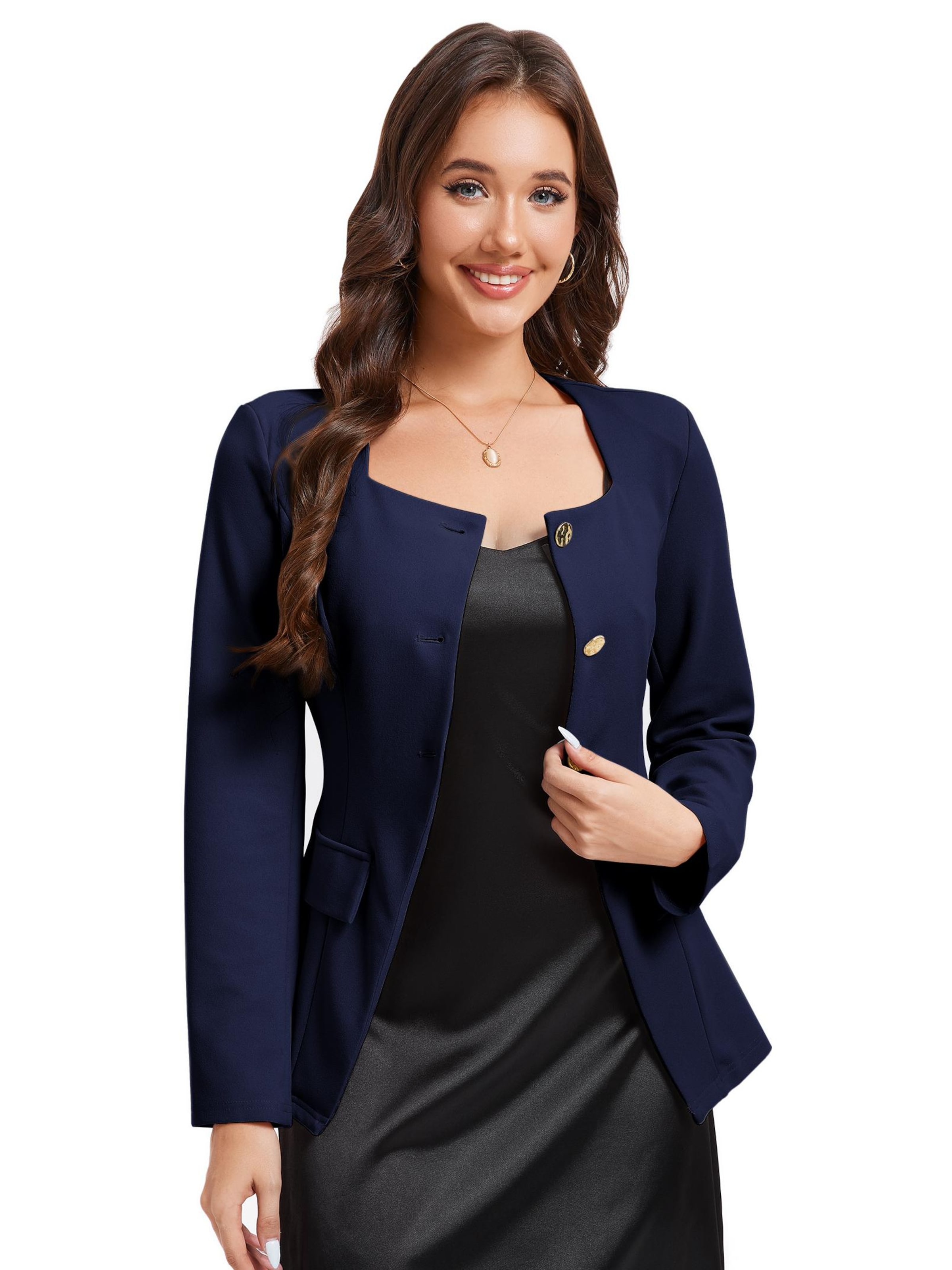 Yesfashion Blazer in Blue: front