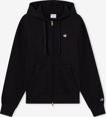 Champion Кофта на молнии в Черный: спереди