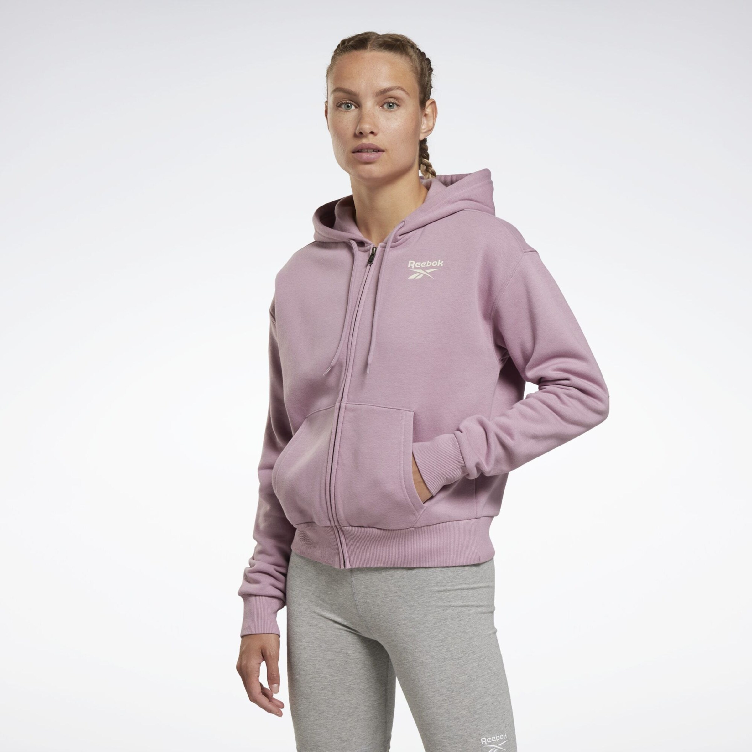 Frauen Sportarten Reebok Sport Sportsweatjacke 'Identity' in Lila - SW21141 Frauen Sportarten Reebok Sport Sportsweatjacke 'Identity' in Lila - SW21141