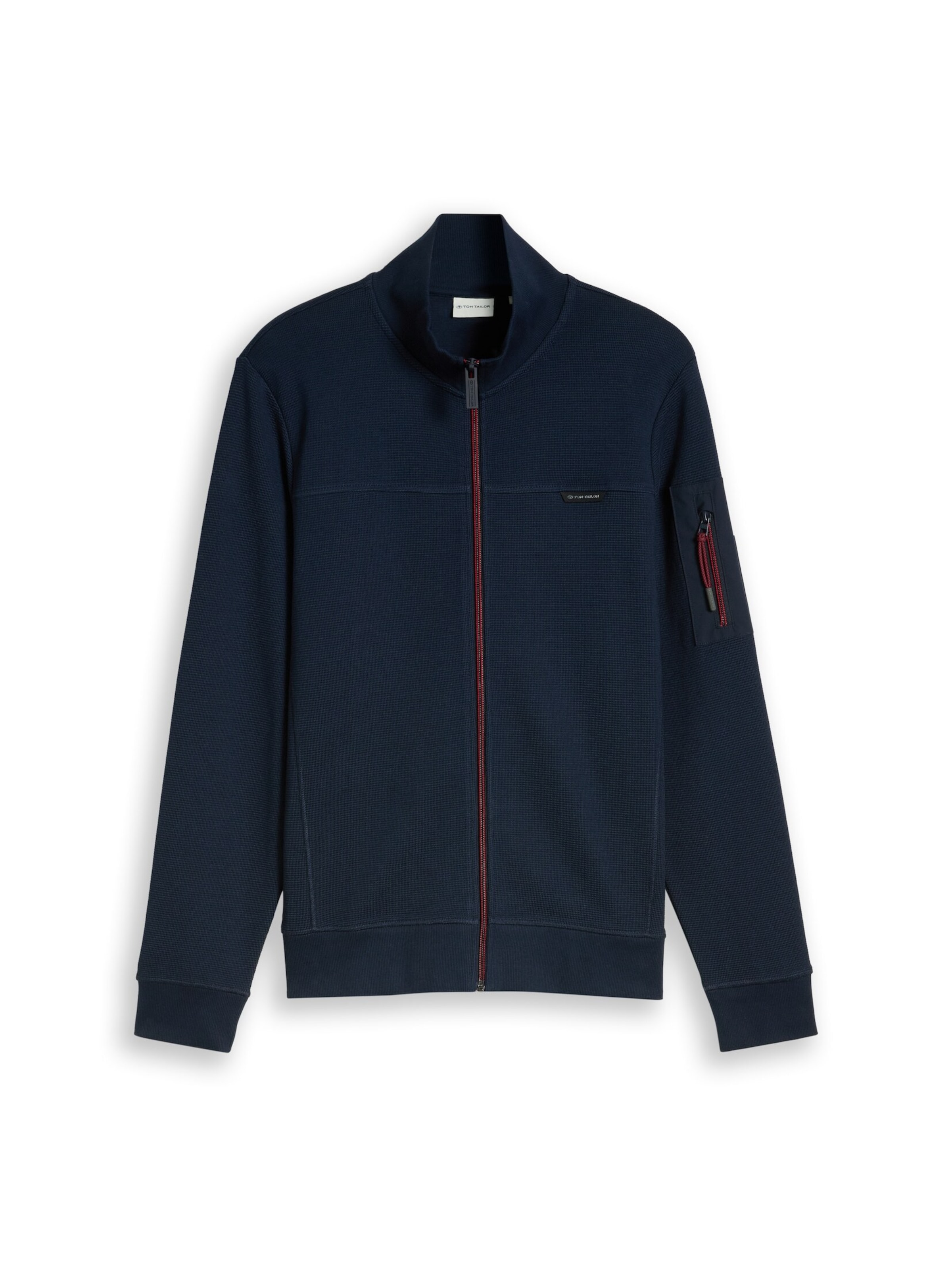 TOM TAILOR Zip-Up Hoodie in Blue: front