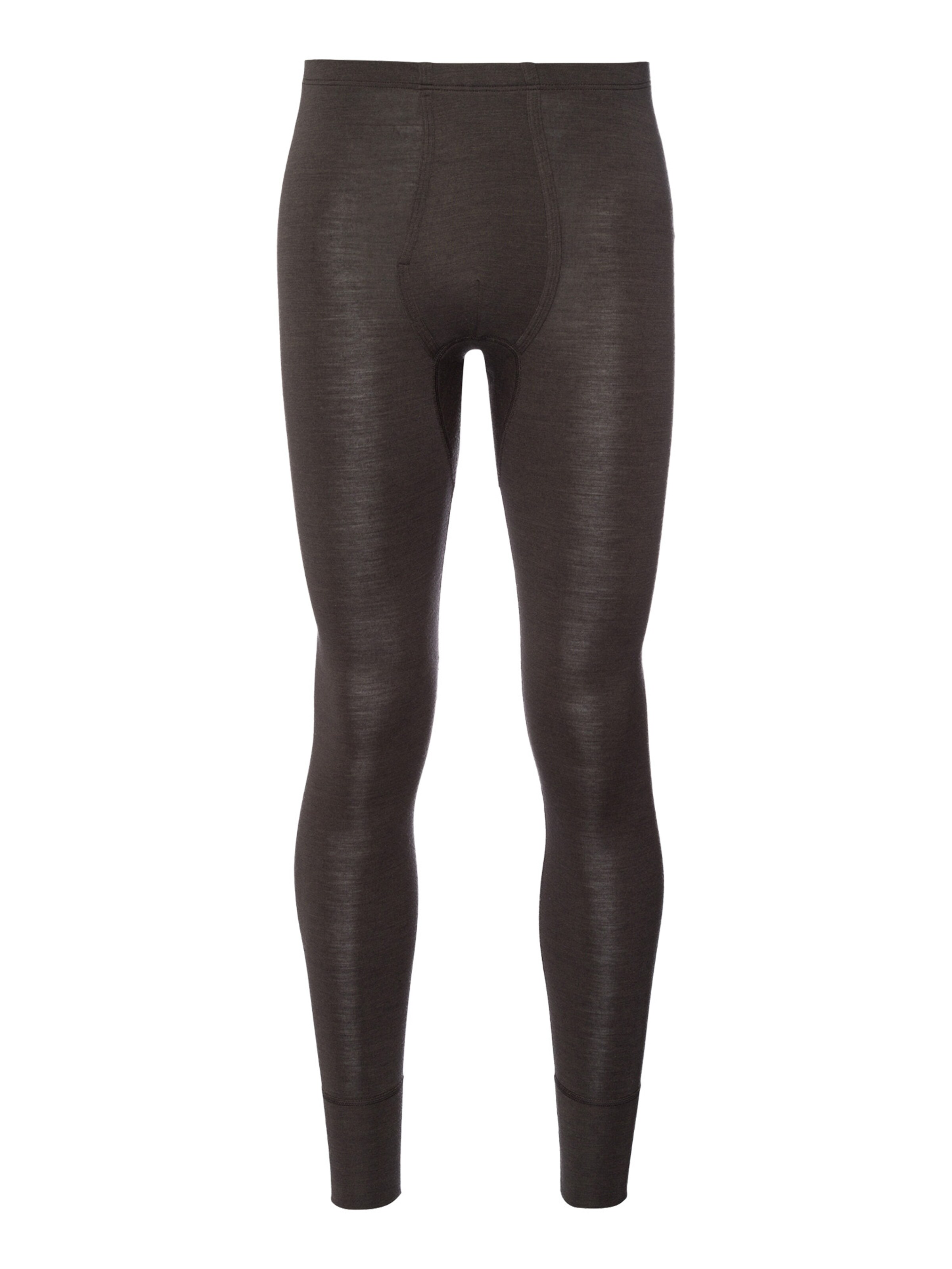 Hanro Lange Unterhose ' Woolen Silk ' in Braun: Vorderseite