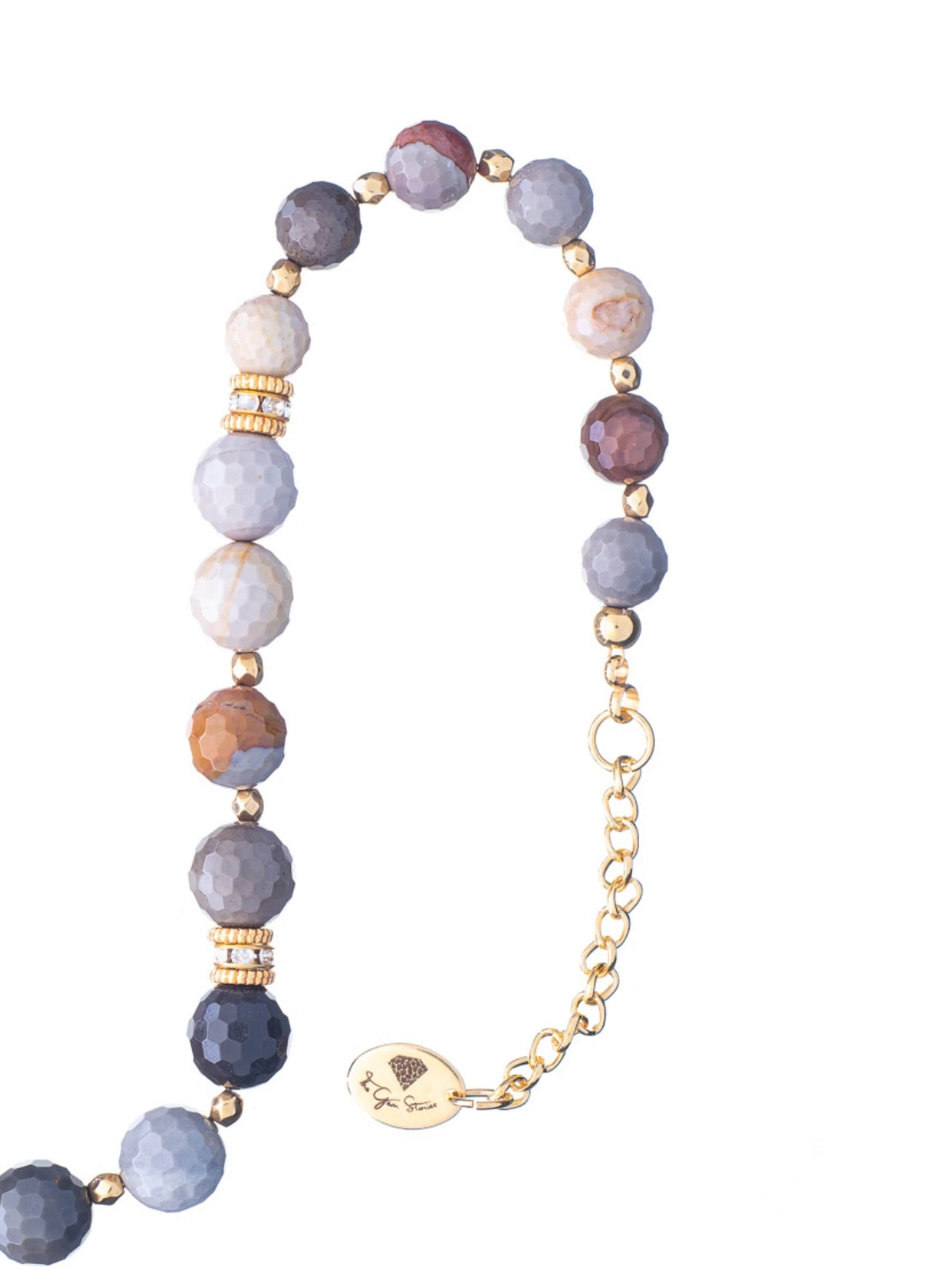THE GEM STORIES JEWELRY Necklace 'Mookaite Jasper Necklace' in Mixed colours