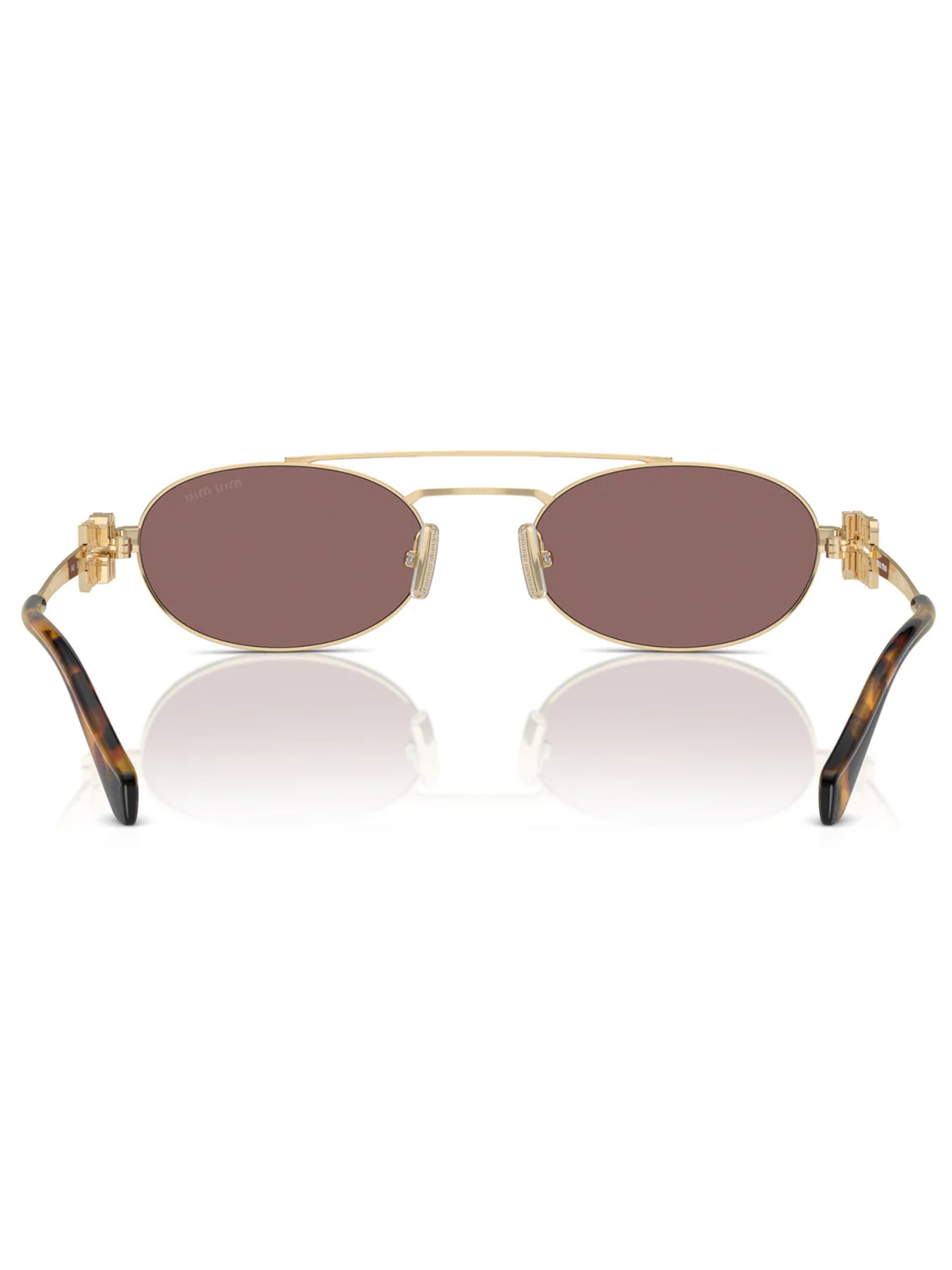 Miu Miu Sonnenbrille 'Miu Miu Occhiali da Sole MU54ZS ZVN70D Oro/Marrone Donna'‌‌‌ in Gold