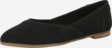 TOMS Ballerina 'Jutti' in Zwart: voorkant