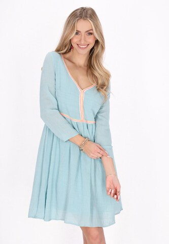 IZIA Dress in Blue: front