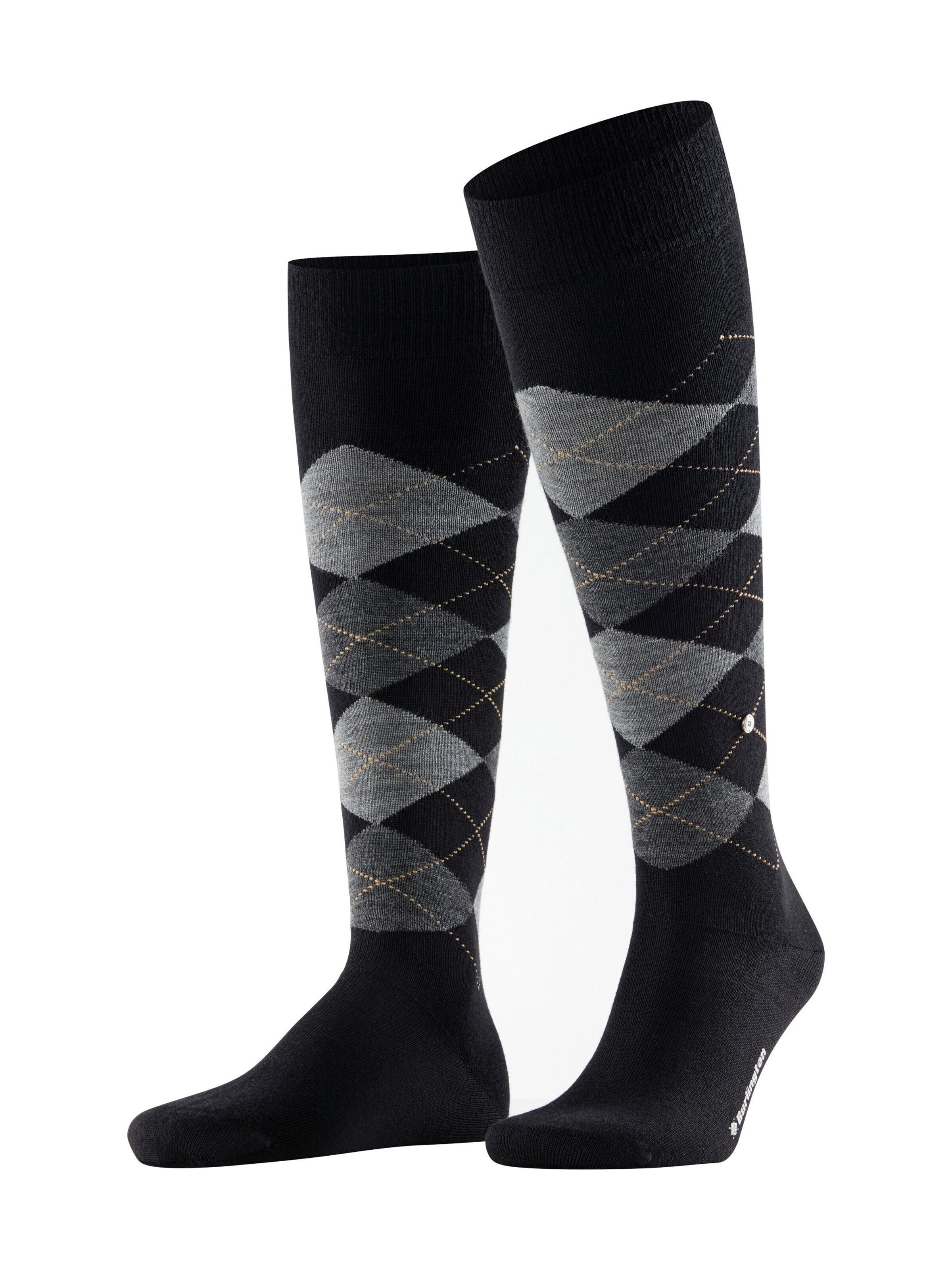 BURLINGTON Knee High Socks 'Edinburgh' in Black