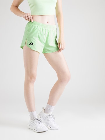 ADIDAS PERFORMANCE Regular Workout Pants 'ADIZERO' in Green: front