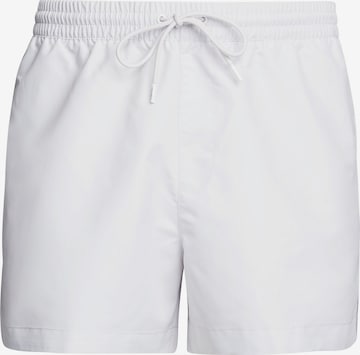 Shorts de bain Calvin Klein Swimwear en blanc : devant