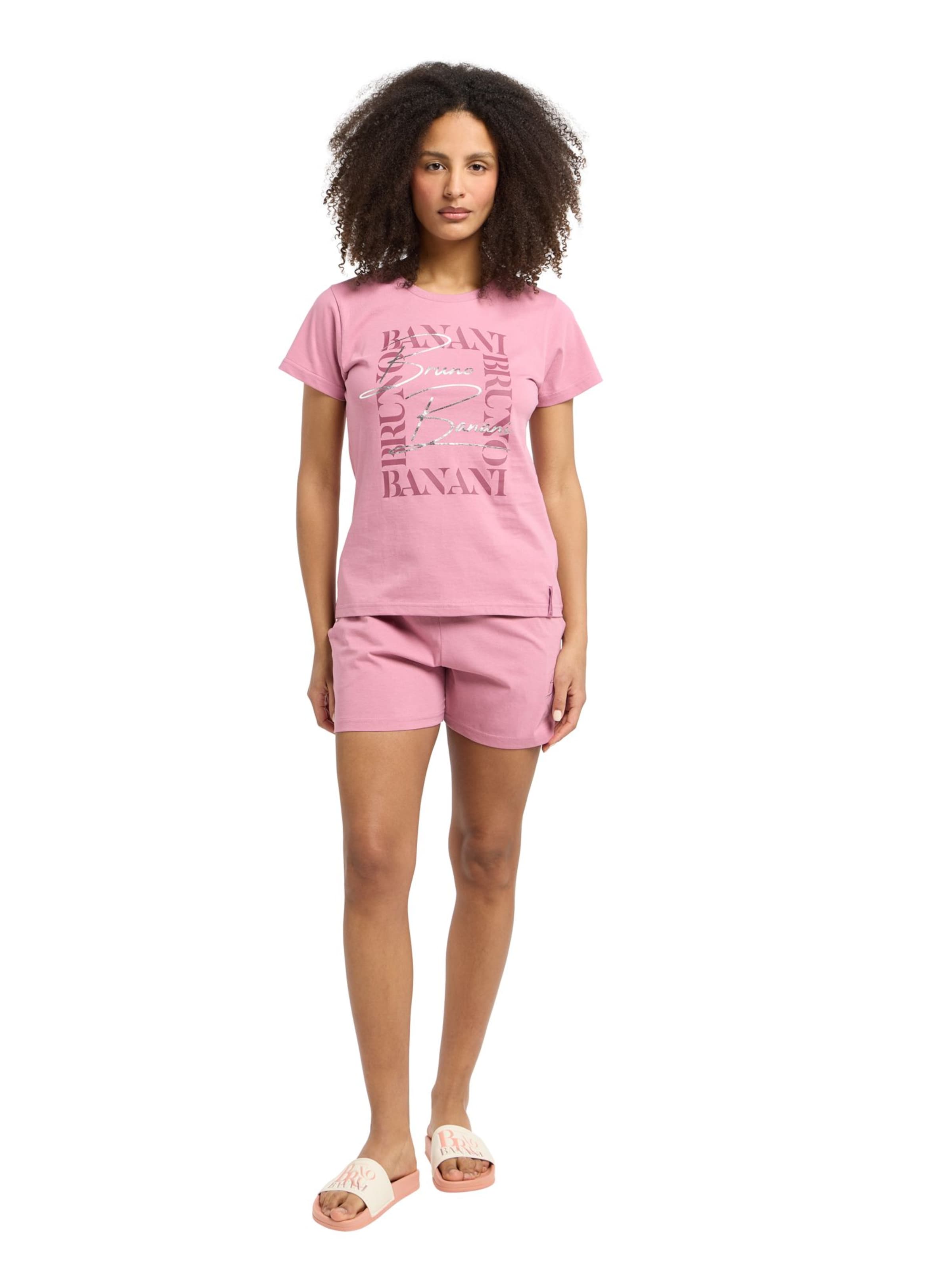 Bruno Banani Korte pyjama 'Guzman' in Roze