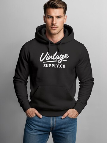 Neverless Sweatshirt 'Vintage Supply Co.' in Black: front