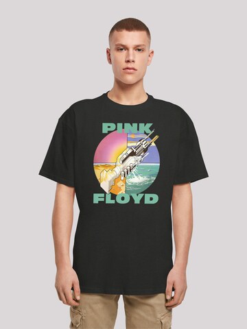 F4NT4STIC Shirt 'Pink Floyd Wish You Were Here Rock Band Album' in Black: front