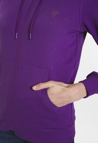 DENIM CULTURE Sweat jacket 'Yasenia' in Purple