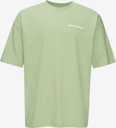 Multiply Apparel Μπλουζάκι σε πράσινο παστέλ / λευκό, Άποψη προϊόντος