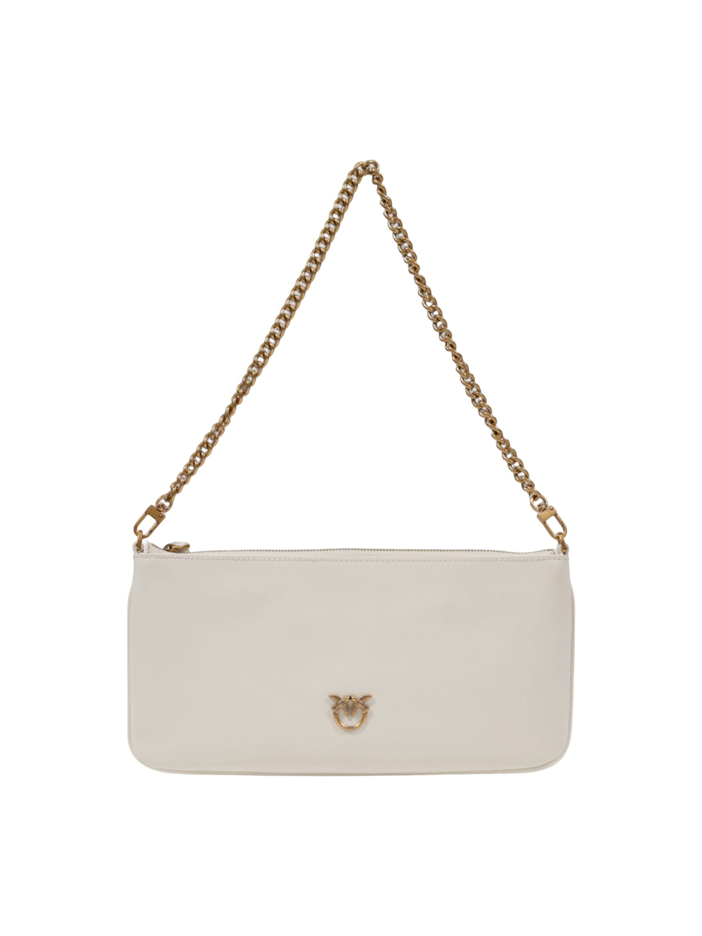 PINKO - Bolso saco 'HORIZONTAL FLAT VITELLO SETA 102747 A0F1' en blanco: frente