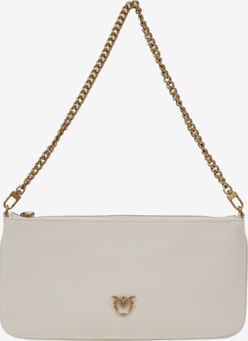 PINKO - Bolso saco 'HORIZONTAL FLAT VITELLO SETA 102747 A0F1' en blanco: frente