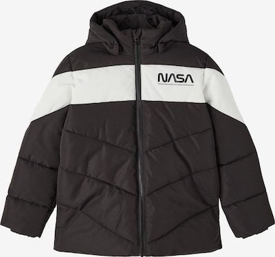 NAME IT Winterjas 'Nasa' in de kleur Zwart / Wit, Productweergave