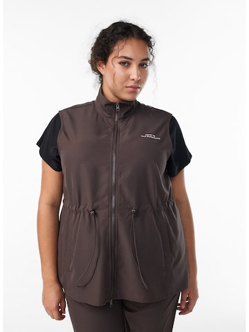 Gilet de sport 'Aclara' Active by Zizzi en marron