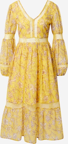 Frock and Frill Dress in Yellow: front