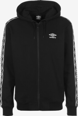 UMBRO Athletic Zip-Up Hoodie in Black: front