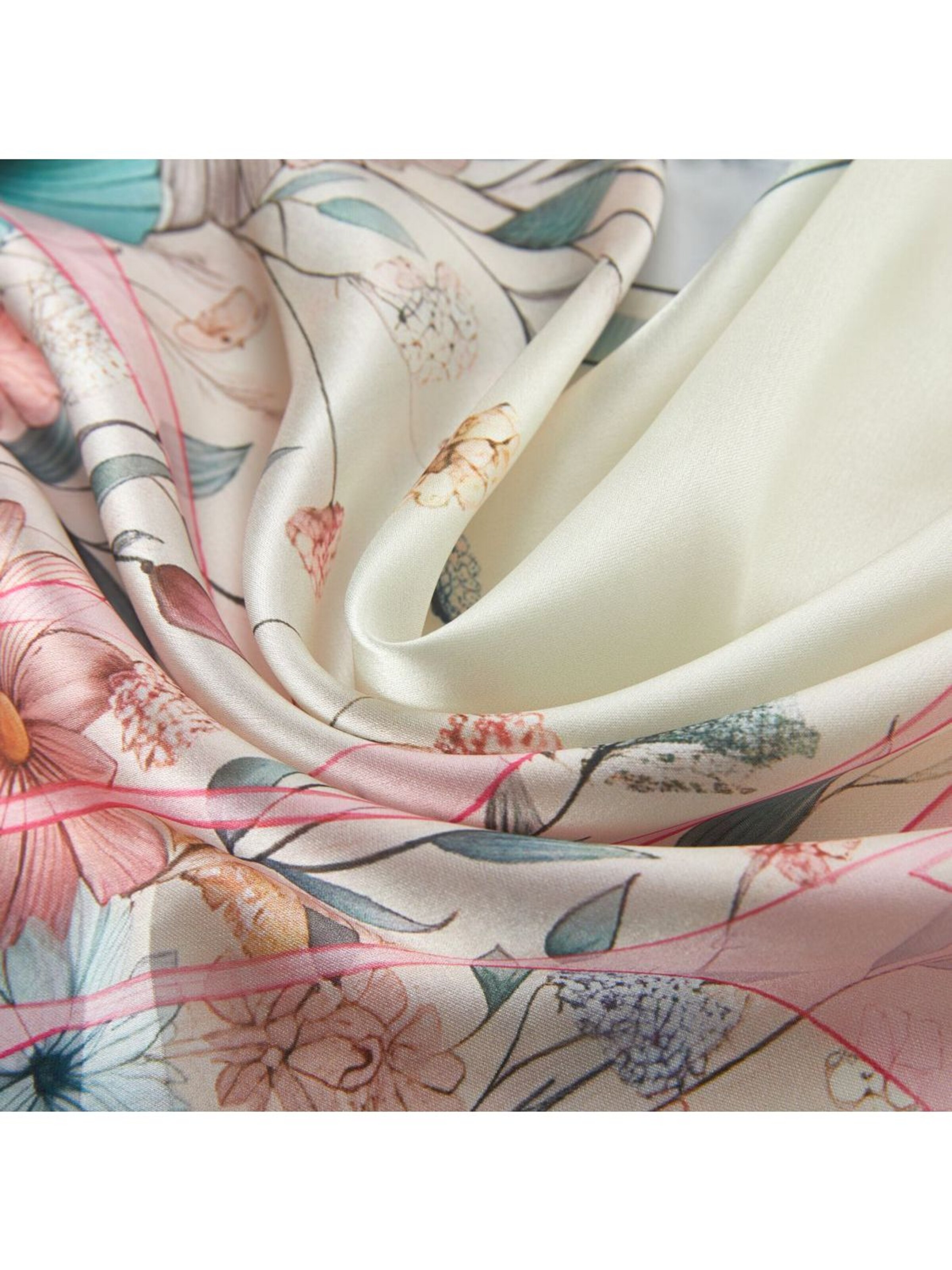 Sciarpa 'Minimalist Flowers Cléo' di alberto cabale in blu