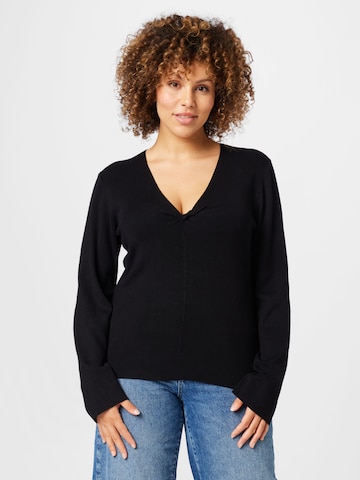 ABOUT YOU Curvy Pullover 'Ayla' in Schwarz: predná strana