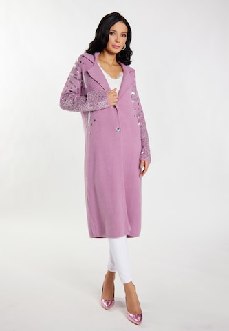 faina Knit Cardigan in Purple