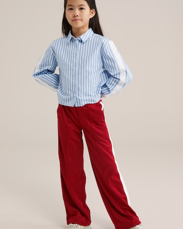 WE Fashion Štandardný strih Nohavice - Červená