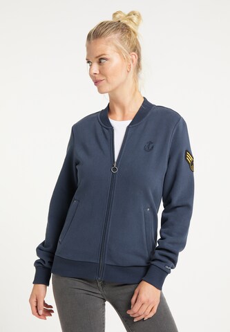 Veste de survêtement DreiMaster Maritim en bleu : devant