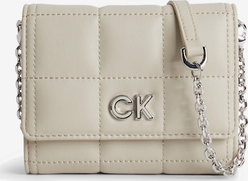 Calvin Klein - Bolso de hombro en beige: frente