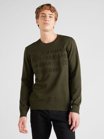 ARMANI EXCHANGE - Pullover em verde: frente