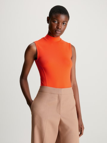 Calvin Klein Shirt body in Oranje: voorkant