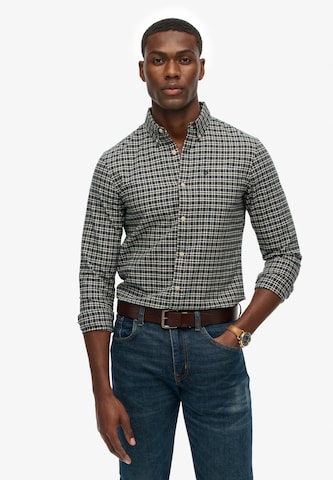 Coupe regular Chemise Superdry en bleu : devant