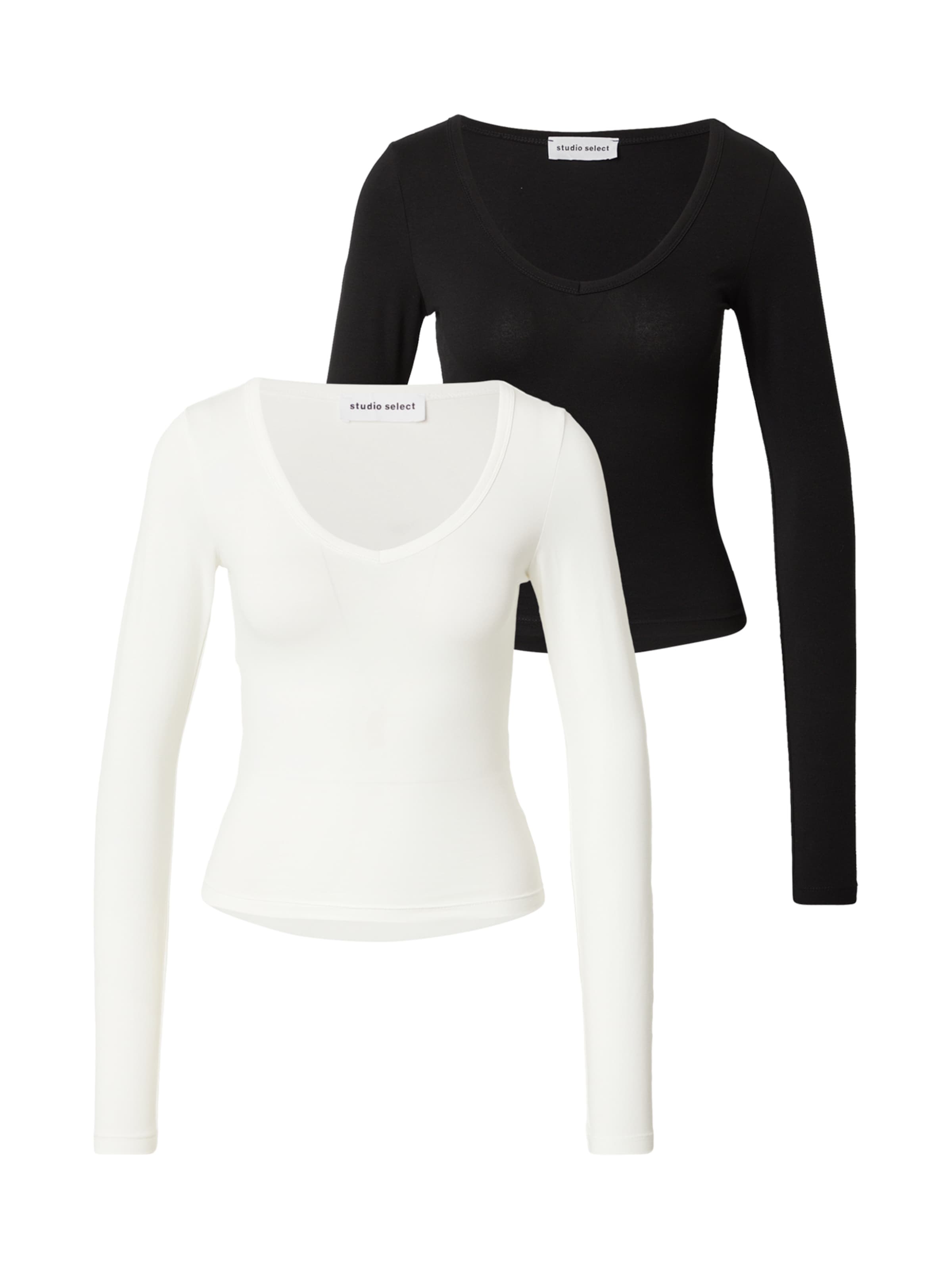 studioselect Μπλουζάκι 'Bianca' σε μαύρο: μπροστά