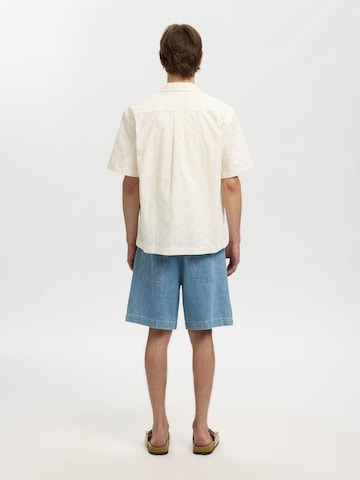 SELECTED - Ajuste regular Camisa en blanco