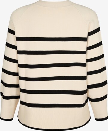 Zizzi Pullover 'Mzoe' in Beige