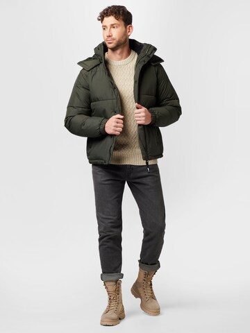 !Solid Winter Jacket in Green