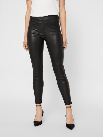 Y.A.S Lederleggings 'Zeba' in schwarz, Modelansicht