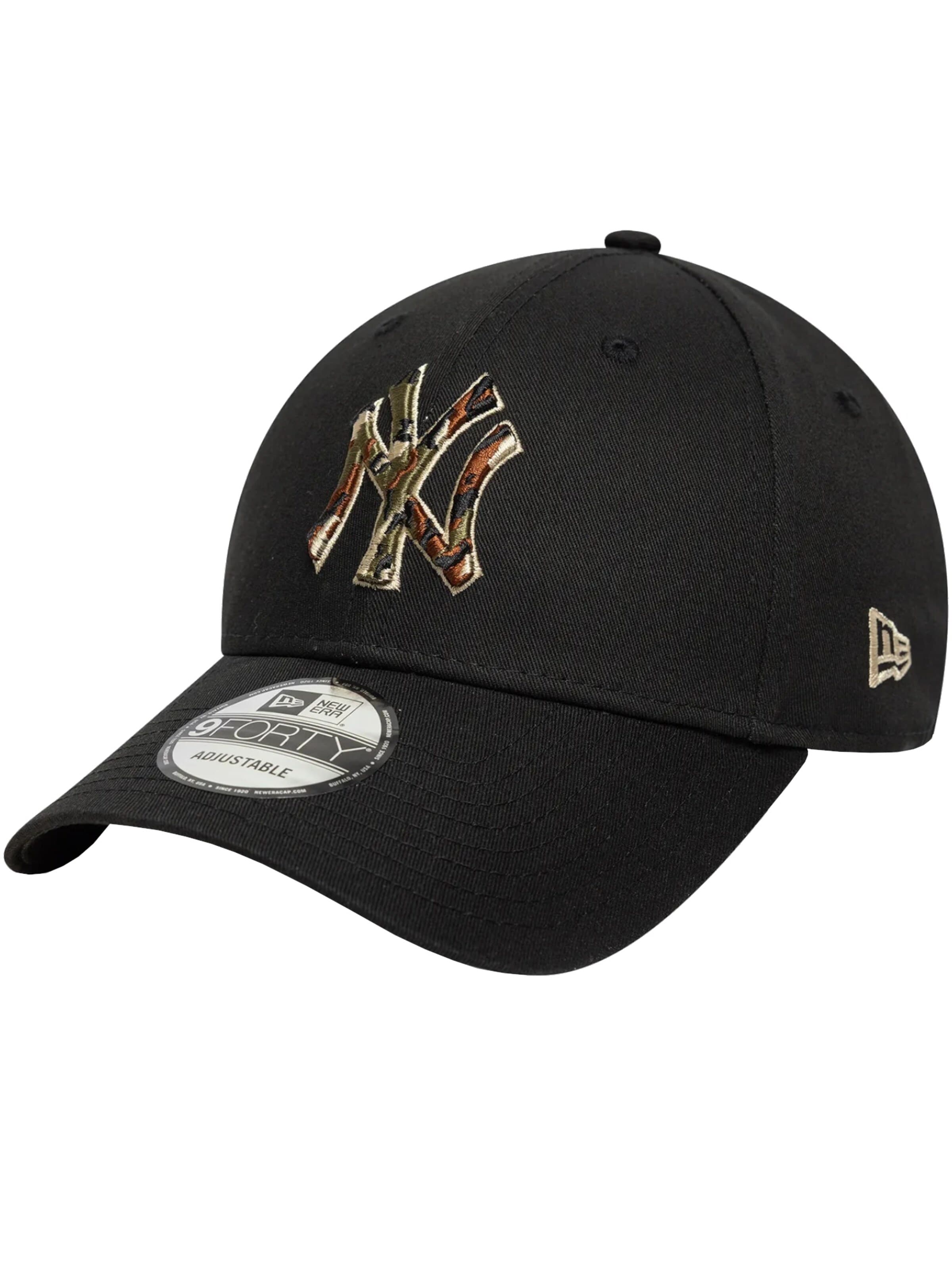 NEW ERA Cap '9FORTY Outline Camo New York Yankees MLB'‌‌‌ in Schwarz: Vorderseite