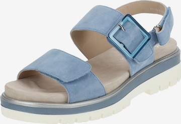 Sandales à lanières ARA en bleu : devant