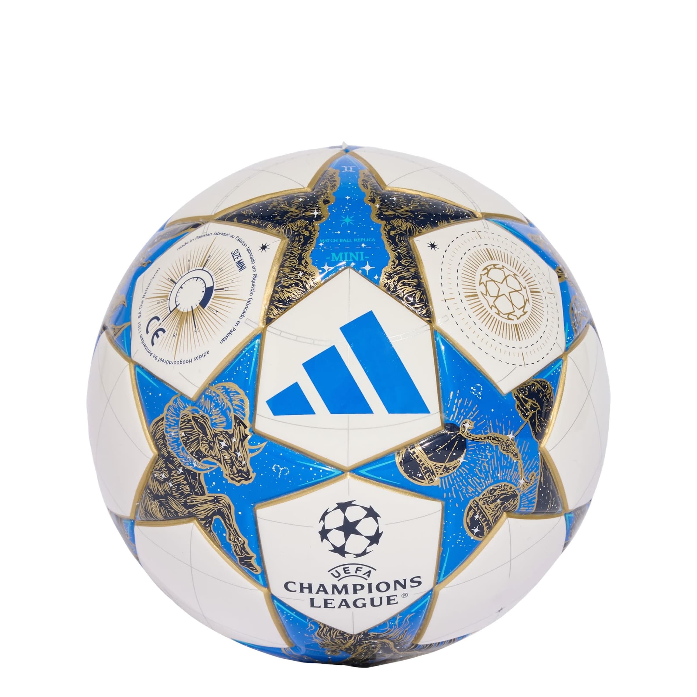 ADIDAS PERFORMANCE Ball 'UCL 25/26 League Stage' in blau / gold / schwarz / weiß, Produktansicht